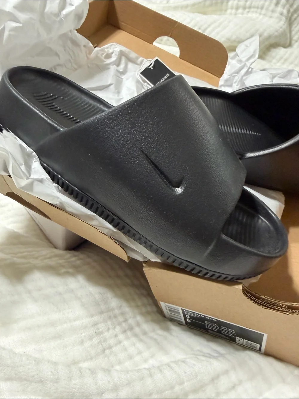 🖤 Nike Calm Slides – Black/Black – Brand New in Box
